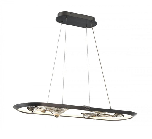Lib & Co. CA Nettuno, Small Oval LED Chandelier, Metallic Brushed Grey