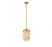 Lib & Co. CA Molfetta, 1 Light Pendant, Antique Brass with Cream Beads