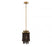 Lib & Co. CA Molfetta, 1 Light Pendant, Antique Brass with Black Beads