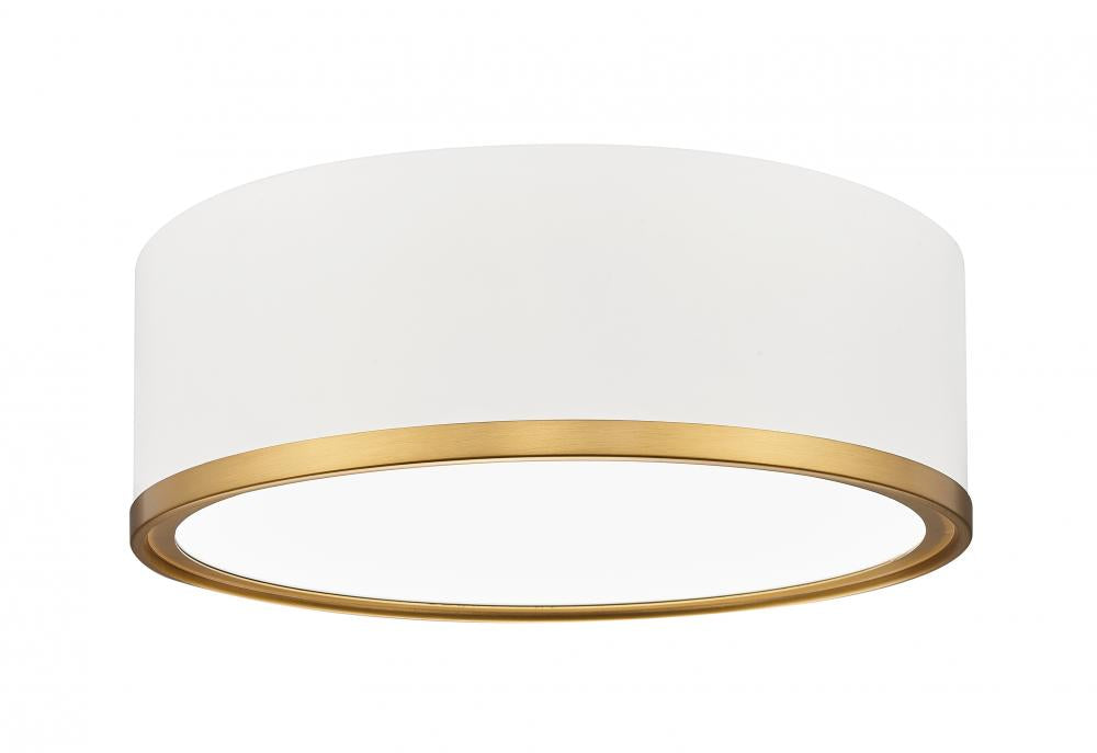 1 Light Flush Mount | 1018F12-MW-MGLD-LED