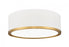 1 Light Flush Mount | 1018F12-MW-MGLD-LED