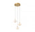 Lib & Co. CA Adelfia, 3 Light Round LED Pendant, Painted Antique Brass