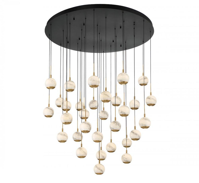 Baveno, 31 Light Led Grand Chandelier, Matte Black | 10206-02