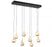 Lib & Co. CA Baveno, 8 Light Rectangular LED Chandelier, Matte Black