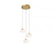 Lib & Co. CA Manarola, 3 Light Round LED Pendant, Painted Antique Brass