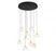 Lib & Co. CA Manarola, 9 Light Round LED Chandelier, Matte Black