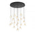 Lib & Co. CA Manarola, 19 Light Round LED Chandelier, Matte Black