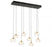 Lib & Co. CA Manarola, 8 Light Rectangular LED Chandelier, Matte Black