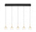 Lib & Co. CA Manarola, 5 Light Linear LED Chandelier, Matte Black