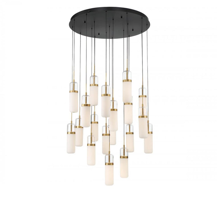 Lib & Co. CA Verona, 19 Light Round LED Chandelier, Matte Black