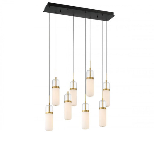 Lib & Co. CA Verona, 8 Light Rectangular LED Chandelier, Matte Black