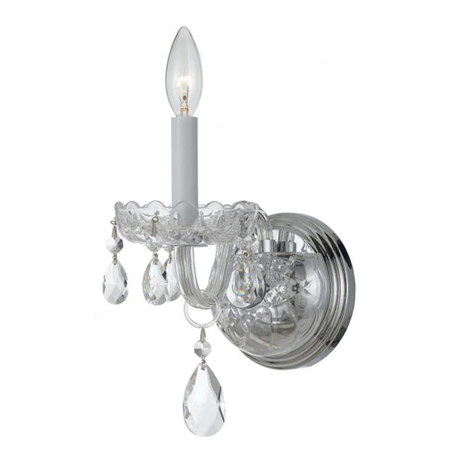Crystorama Traditional Crystal 1 Light Spectra Crystal Polished Chrome Sconce