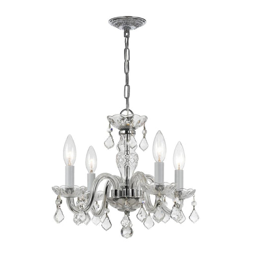 Crystorama Traditional Crystal 4 Light Spectra Crystal Polished Chrome Mini Chandelier