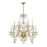 Crystorama Traditional Crystal 12 Light Clear Italian Crystal Historic Polished Brass Chandelier