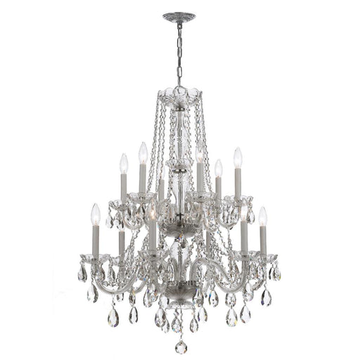 Crystorama Traditional Crystal 12 Light Spectra Crystal Polished Chrome Chandelier