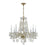 Crystorama Traditional Crystal 8 Light Hand Cut Crystal Polished Brass Chandelier