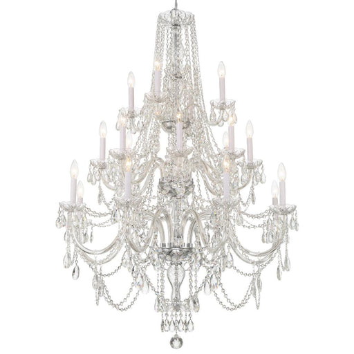 Crystorama Traditional Crystal 20 Light Hand Cut Crystal Polished Chrome Chandelier