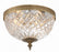 Crystorama Crystorama 2 Light Olde Brass Crystal Flush Mount