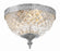 Crystorama Crystorama 2 Light Polished Chrome Crystal Flush Mount