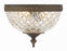 Crystorama Crystorama 2 Light English Bronze Crystal Flush Mount