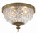 Crystorama Crystorama 2 Light Olde Brass Crystal Flush Mount