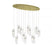 Lib & Co. CA Sorrento, 12 Light Oval LED Chandelier, Clear, Gold Canopy