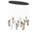 Lib & Co. CA Sorrento, 12 Light Oval LED Chandelier, Mixed, Black Canopy
