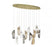 Lib & Co. CA Sorrento, 12 Light Oval LED Chandelier, Mixed, Gold Canopy