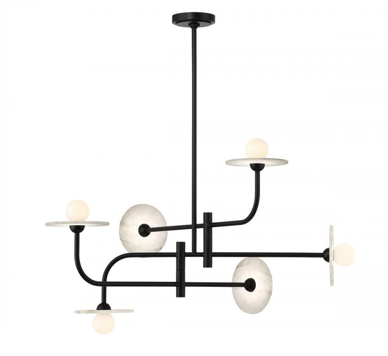 Teramo, 6 Light Led Chandelier, Matte Black | 12051-02