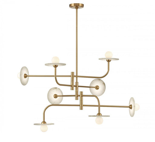 Lib & Co. CA Teramo, 8 Light LED Chandelier, Brushed Brass