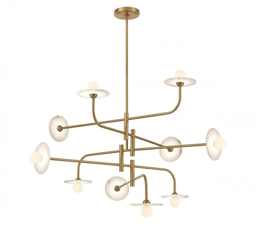 Lib & Co. CA Teramo, 10 Light LED Chandelier, Brushed Brass