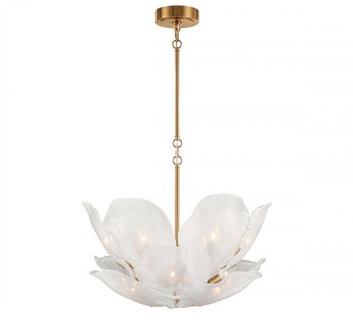 Corato, 12 Light Chandelier, Brushed Brass With Translucent White Glass | 12054-039