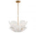 Corato, 12 Light Chandelier, Brushed Brass With Translucent White Glass | 12054-039