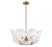 Corato, 16 Light Chandelier, Brushed Brass With Translucent White Glass | 12055-039