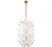 Corato, 40 Light Chandelier, Brushed Brass With Translucent White Glass | 12057-039