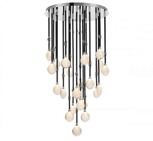 Bellissima, 24 Light Led Chandelier, Black Sleeves | 12066-02