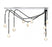 Bellissima, 10 Light Linear Led Chandelier, Black Sleeves | 12068-02