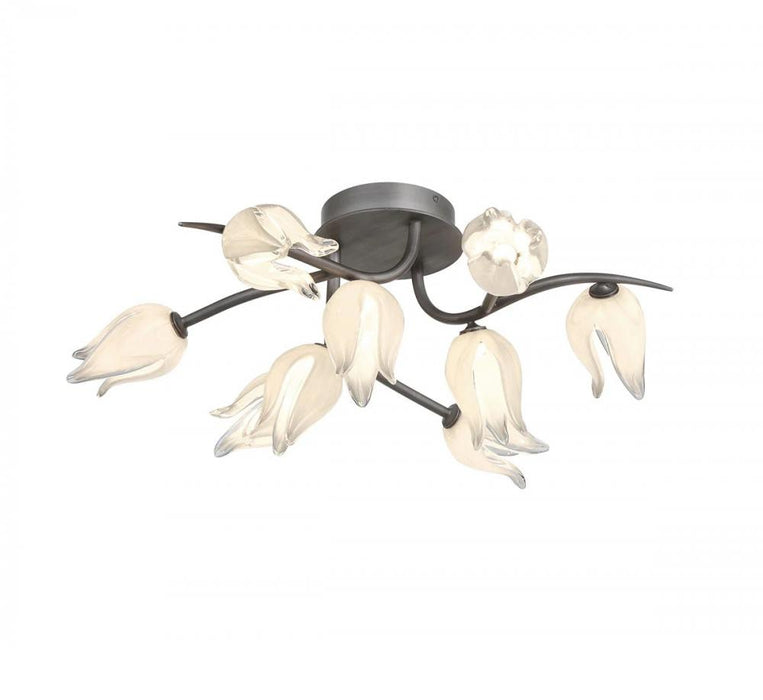 9 Light Led Ceiling Mount, Brushed Vintage Grey | 12084-042