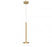 Lib & Co. CA Piatto, 1 Light LED Pendant, Plated Brushed Gold