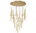 Lib & Co. CA Piatto, 25 Light Round LED Chandelier, Plated Brushed Gold