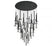 Lib & Co. CA Piatto, 44 Light Round LED Chandelier, Matte Black