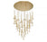 Lib & Co. CA Piatto, 44 Light Round LED Chandelier, Plated Brushed Gold