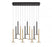 Lib & Co. CA Piatto, 12 Light Linear LED Chandelier, Mixed