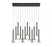 Lib & Co. CA Piatto, 12 Light Linear LED Chandelier, Matte Black