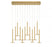Lib & Co. CA Piatto, 12 Light Linear LED Chandelier, Plated Brushed Gold