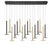 Lib & Co. CA Piatto, 16 Light Linear LED Chandelier, Mixed