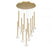 Lib & Co. CA Soffio, 11 Light Round LED Chandelier, Plated Brushed Gold