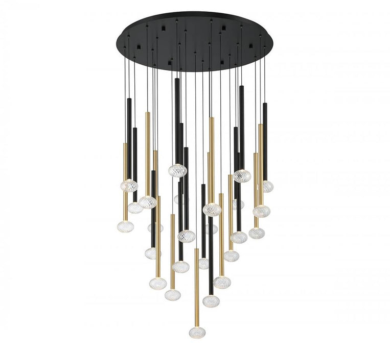 Lib & Co. CA Soffio, 25 Light Round LED Chandelier, Mixed