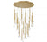 Lib & Co. CA Soffio, 25 Light Round LED Chandelier, Plated Brushed Gold