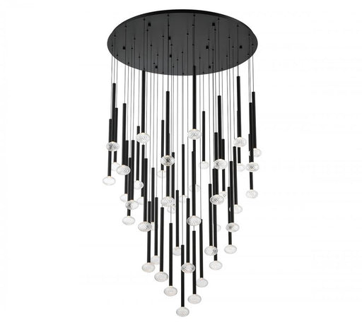 Lib & Co. CA Calcolo, 19 Light Round LED Chandelier, Matte Black